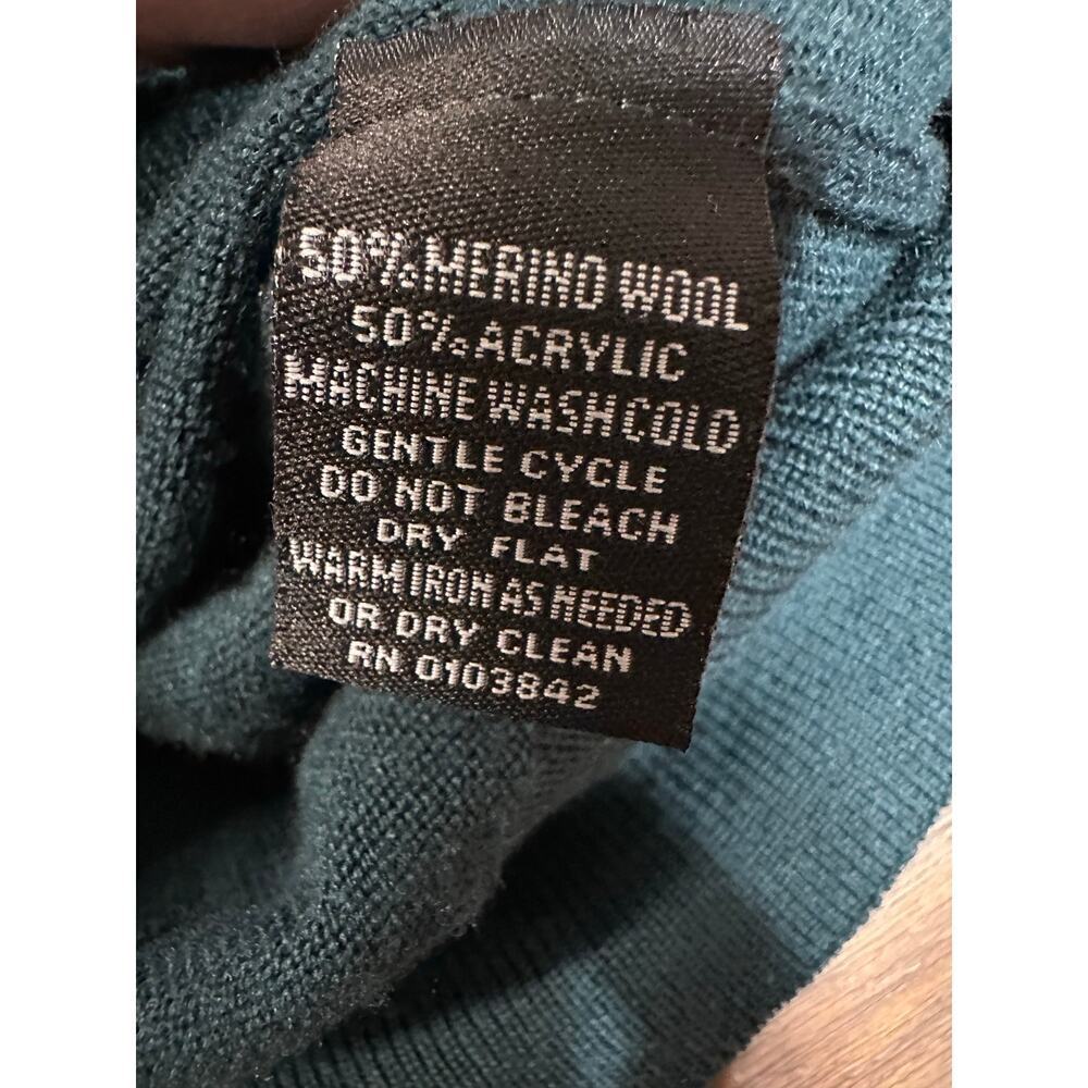 Merino Wool Blend Sweater Men XL Layer Outdoor Winter Warm Old Money Academia - Picture 3 of 8